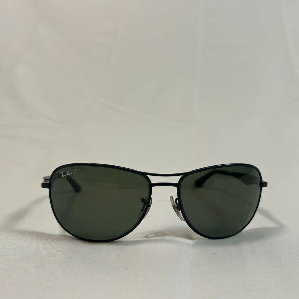 Ray-Ban RB3519-006/9A Matte Black Aviator Polarized Lens Sunglasses